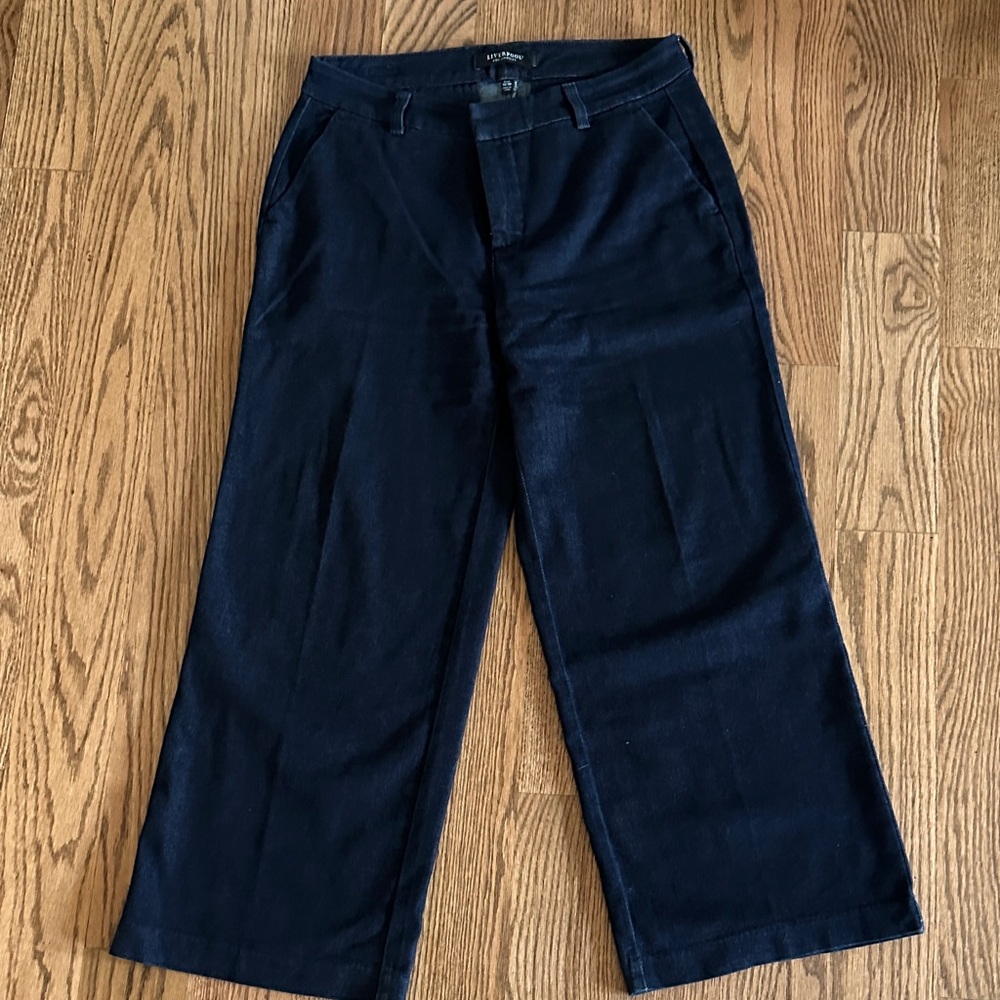 Liverpool Navy Denim Trousers